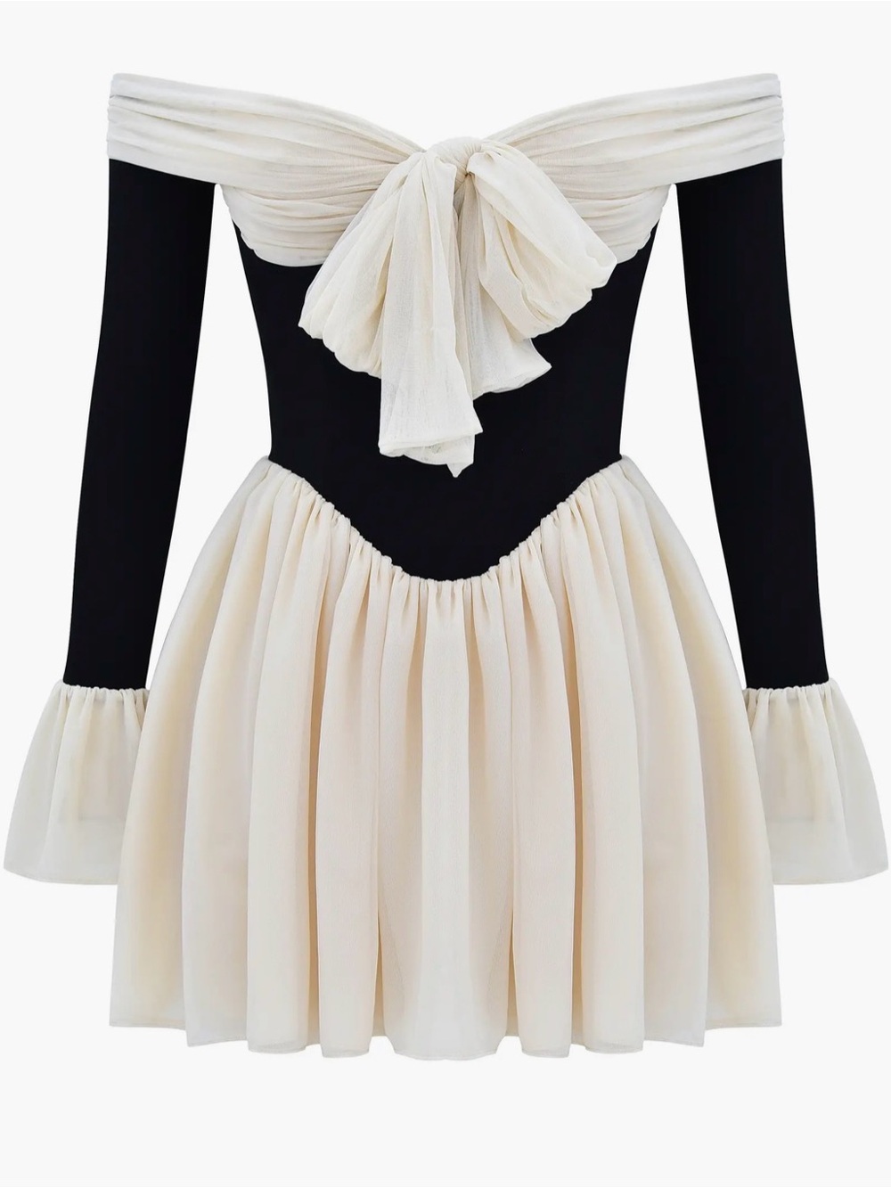 House of CB black and Crème Alana Dress - Picture 6 of 9